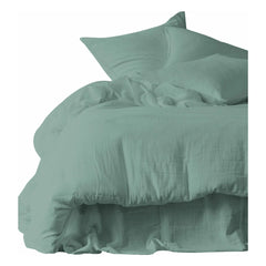 Haomy - Mykonos Elastic Sheet Cotton Gauze | Celadon Blue
