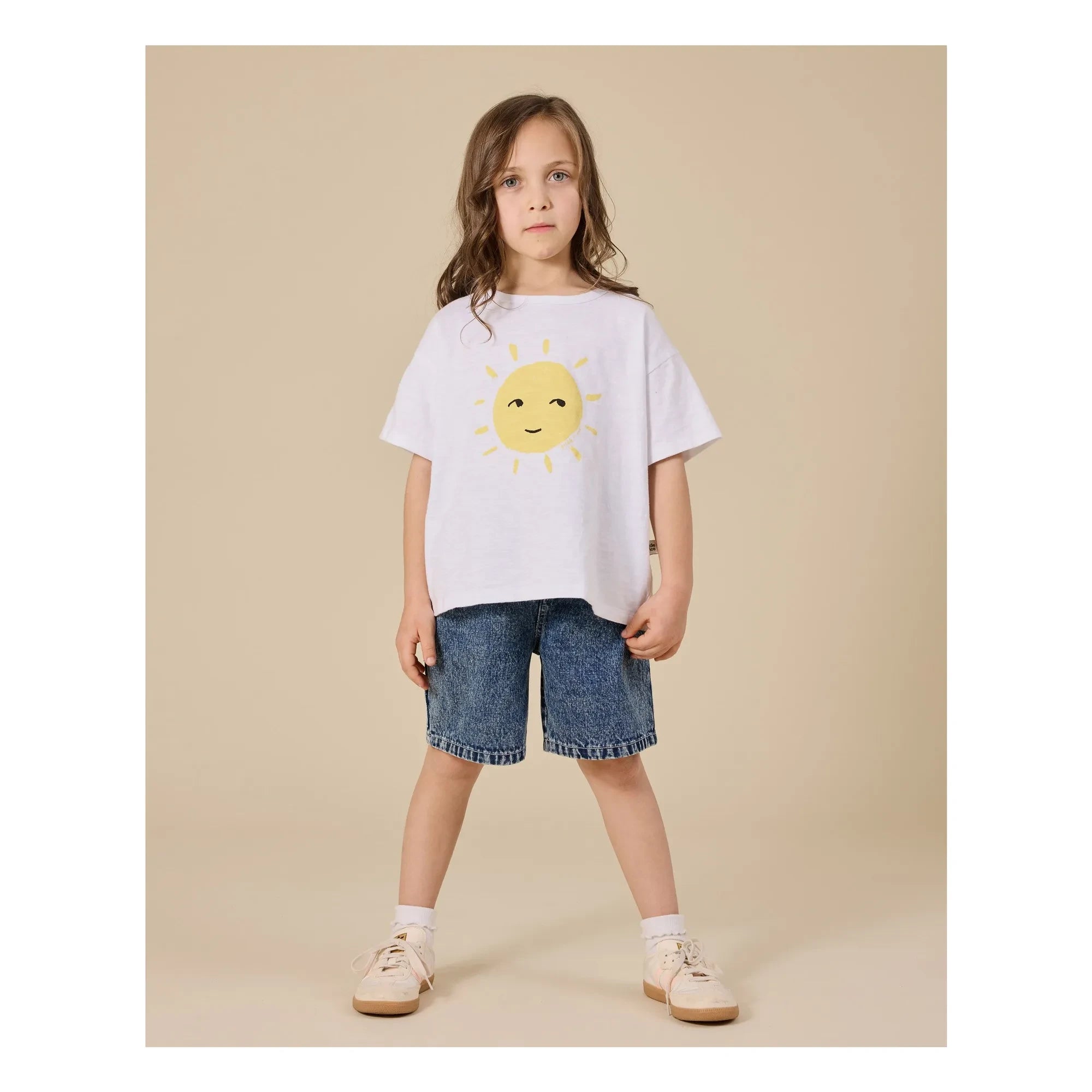 Goldie + Ace - Exclusive Goldie+Ace x Smallable - Oversized Sun T-Shirt | White