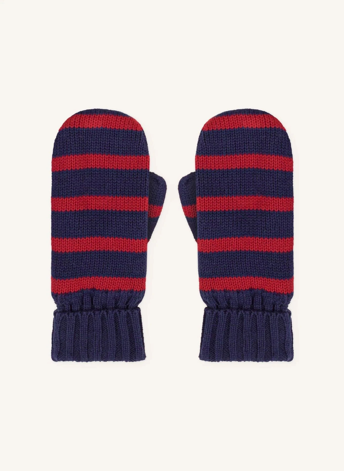 Petit Bateau - Striped Organic Cotton Gloves | Navy blue