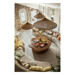 Haomy - Linen pillowcase Palma II | Straw Yellow