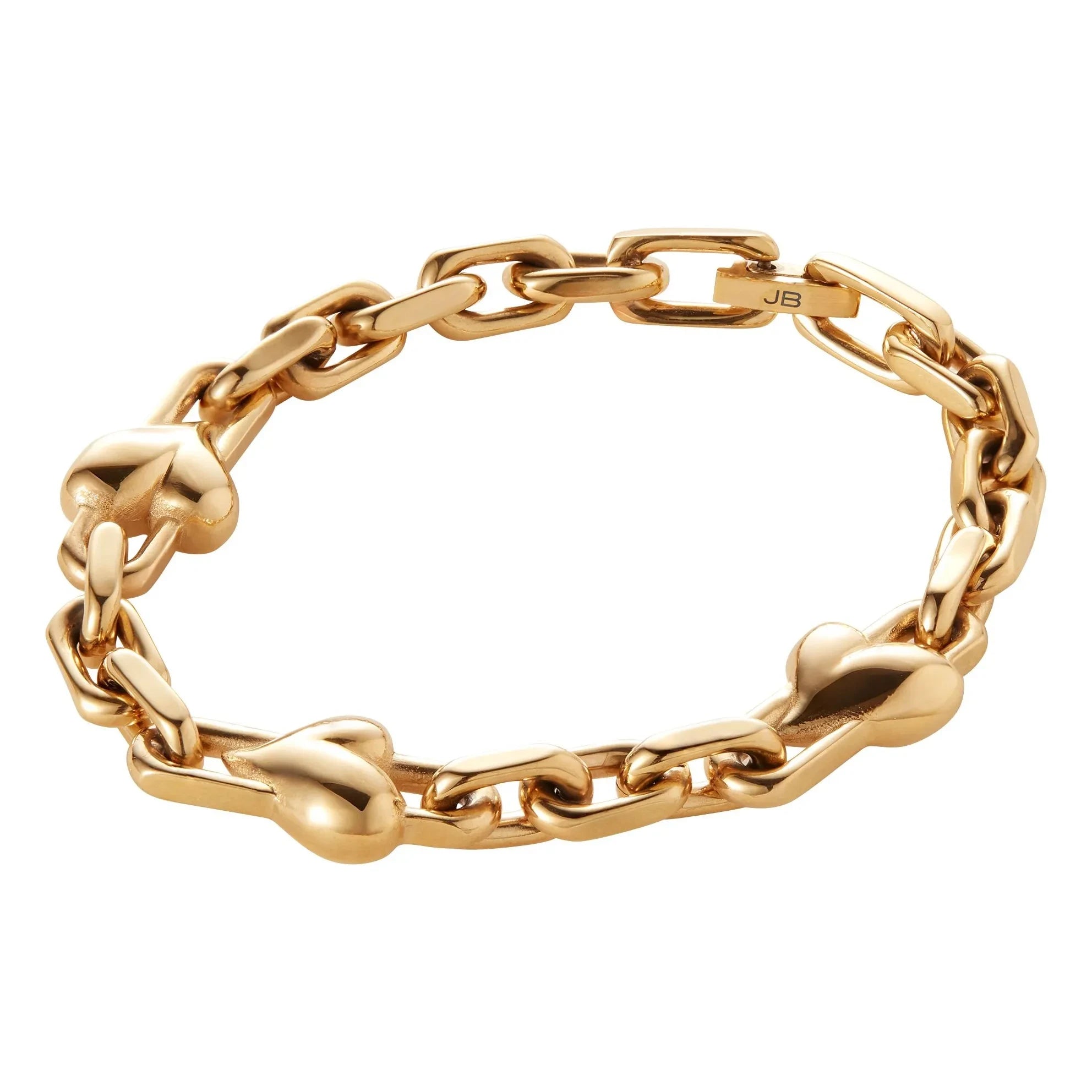 Jenny Bird - Art Heart Chain Bracelet | Gold
