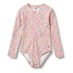 Wheat - Margot Fleuri Recycled Fiber UV Protection Swimsuit | Light Pink