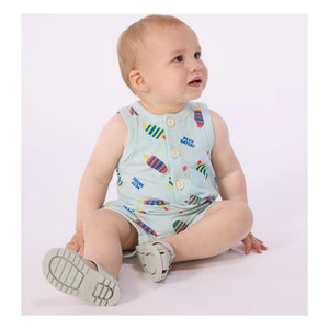 Petit Bateau - Ice Cream Romper | Turquoise