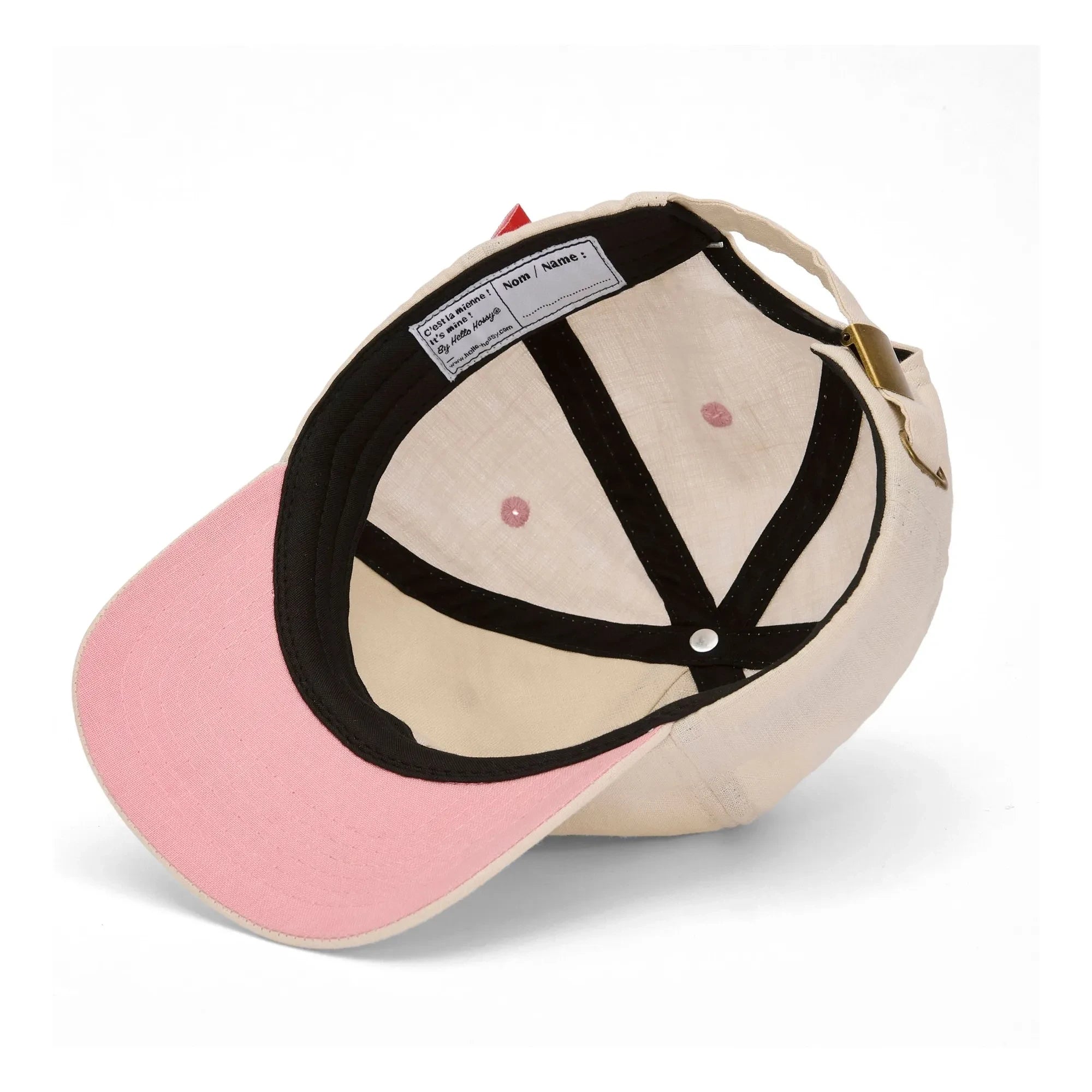 Hello Hossy - Wave Canvas Curved Visor Hat | Cream