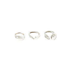 Misho - Pebble Layered Rings | Silver
