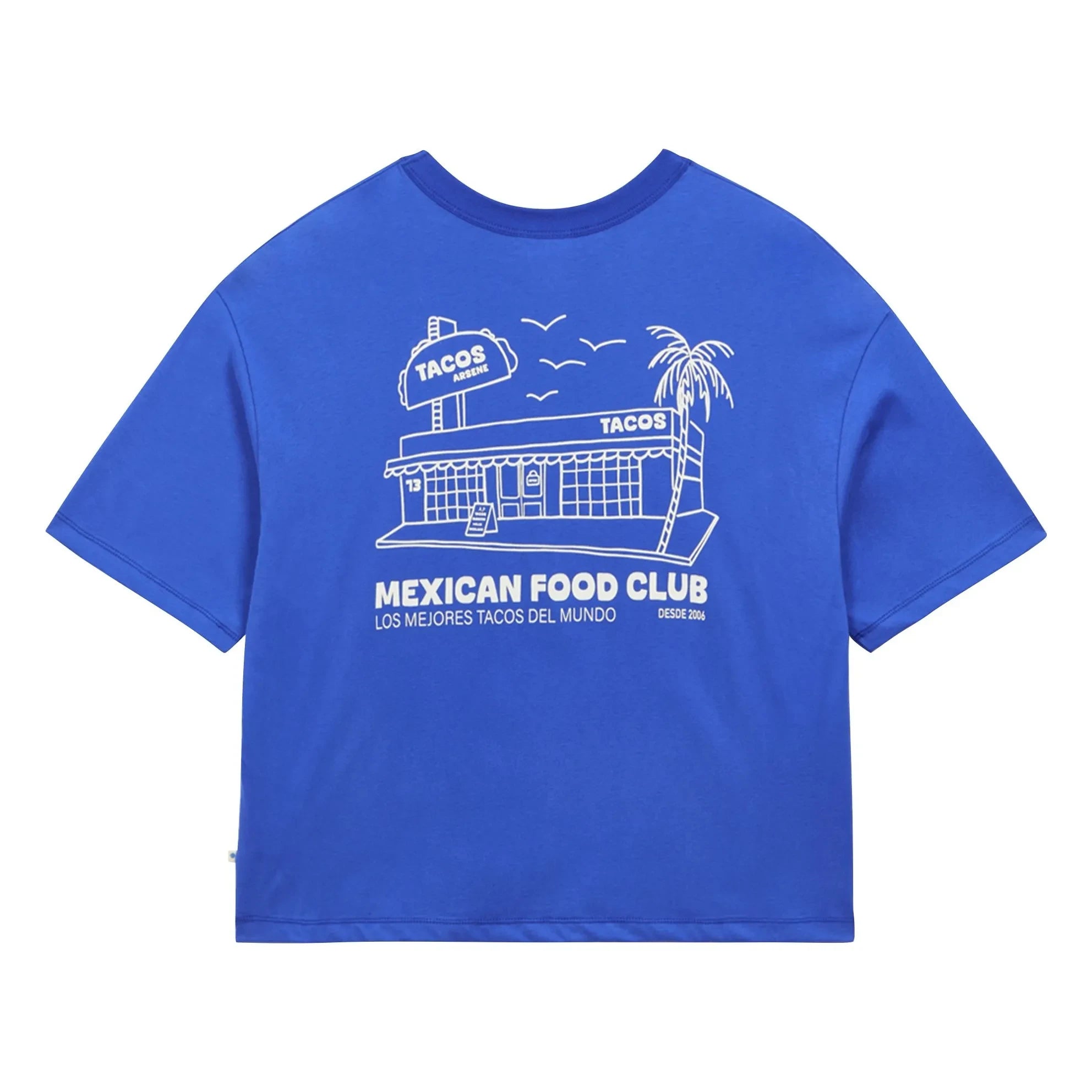 a.p - Mexican Food Organic Cotton T-Shirt | Royal Blue
