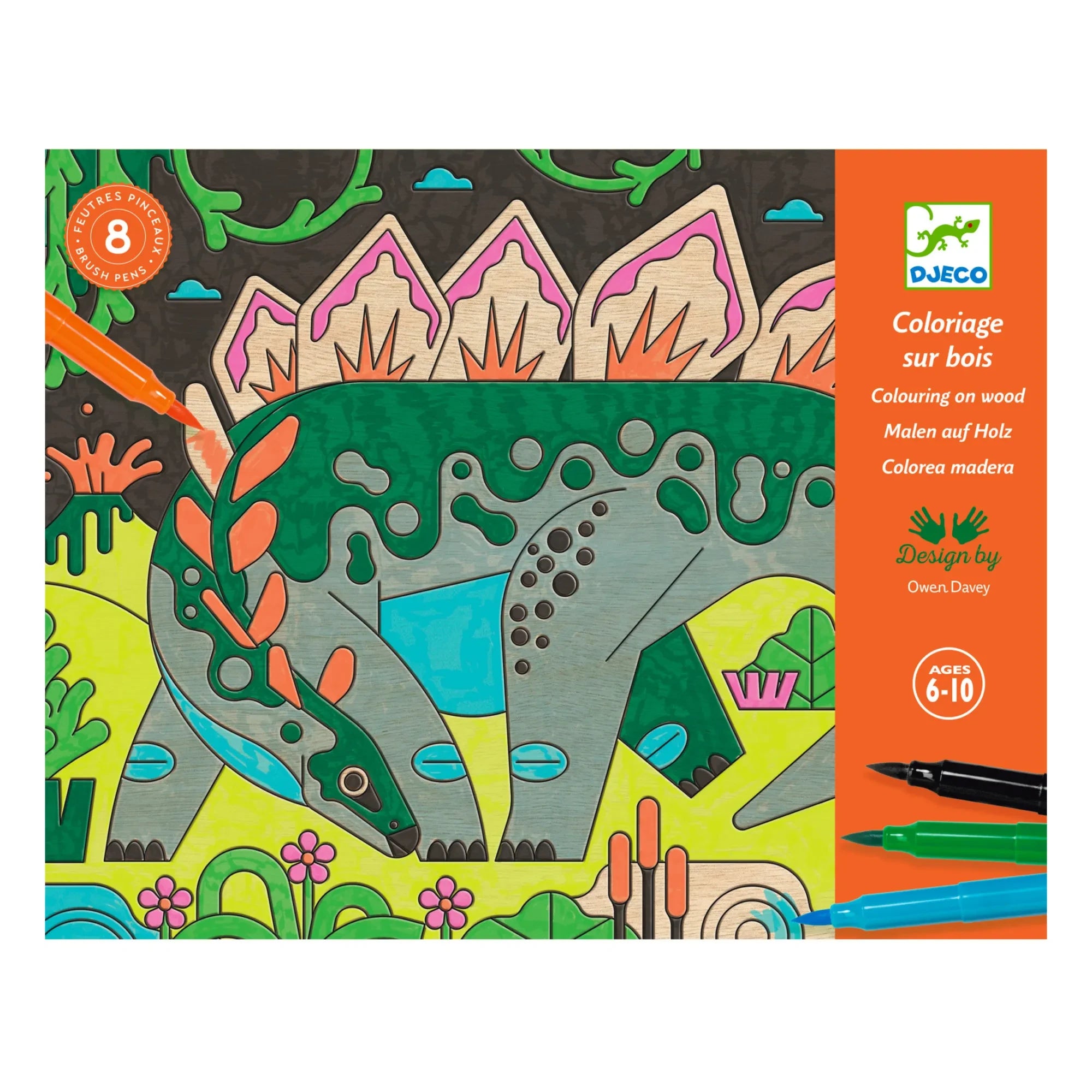 Djeco - Dinosaur World Coloring Book