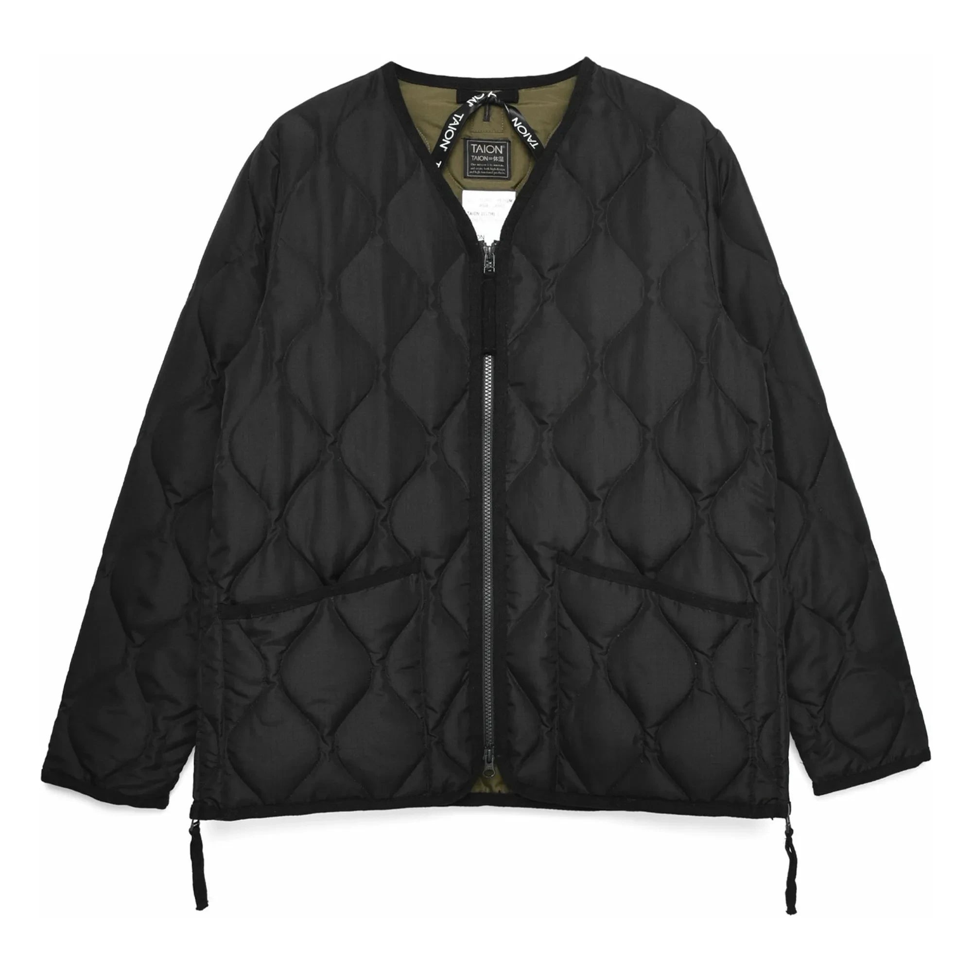 Taion - Unisex V-Neck Military Jacket | Black