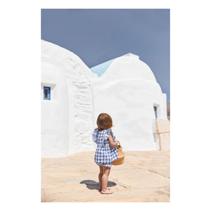 Tartine et Chocolat - Vichy Top and Bloomer Set | Royal Blue