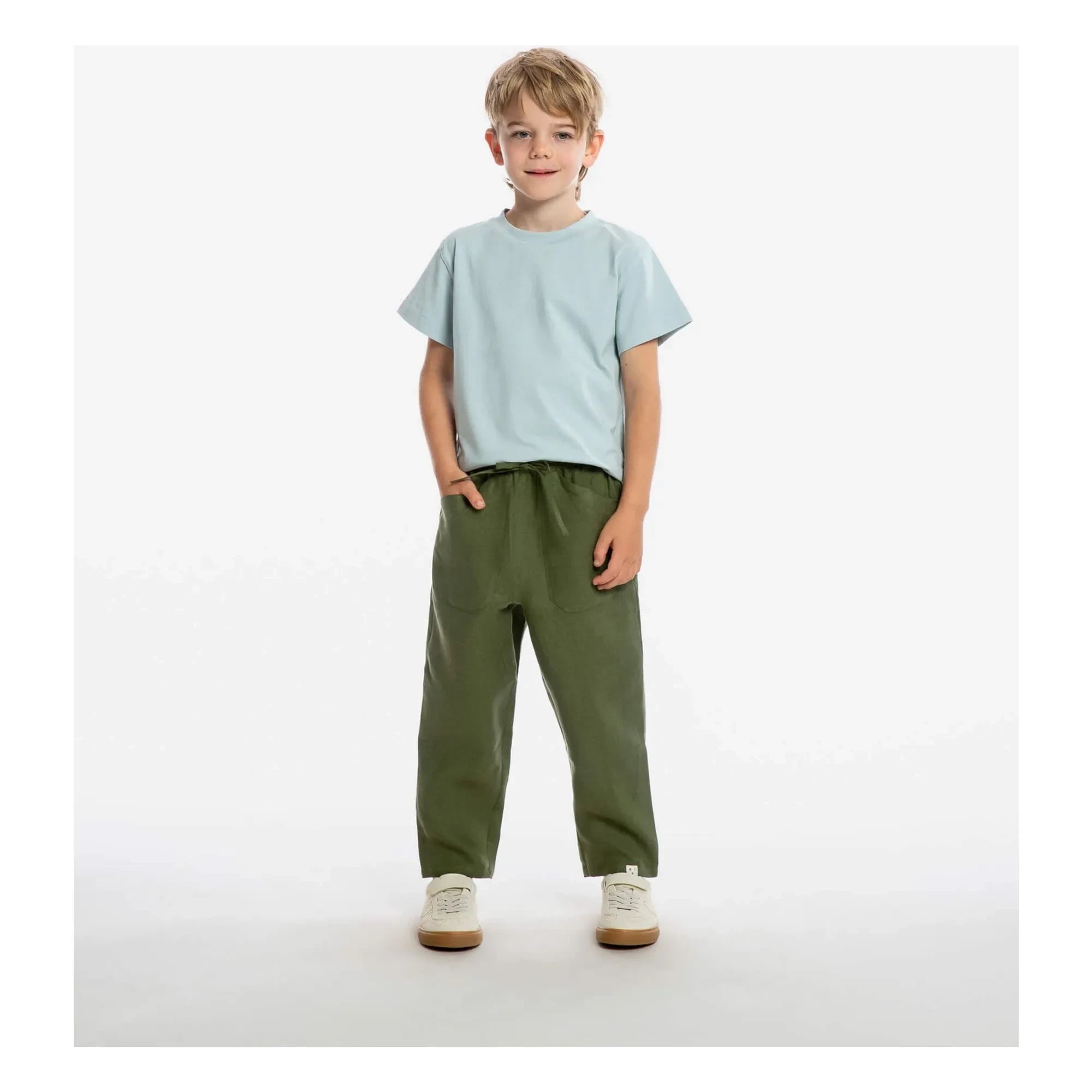 Matona - Garden Linen Pants | Olive Green