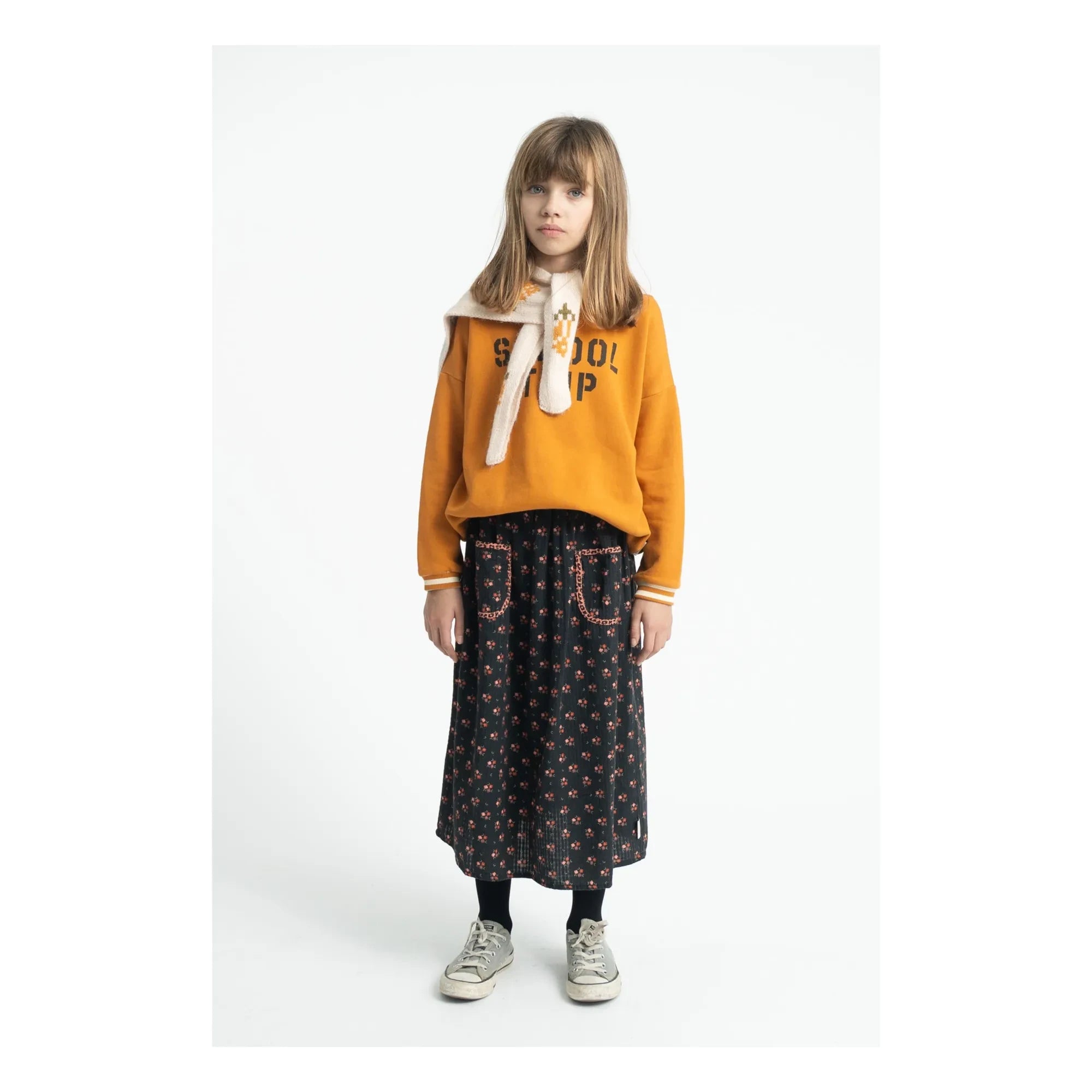 Piupiuchick - School Trip organic cotton sweatshirt | Camel