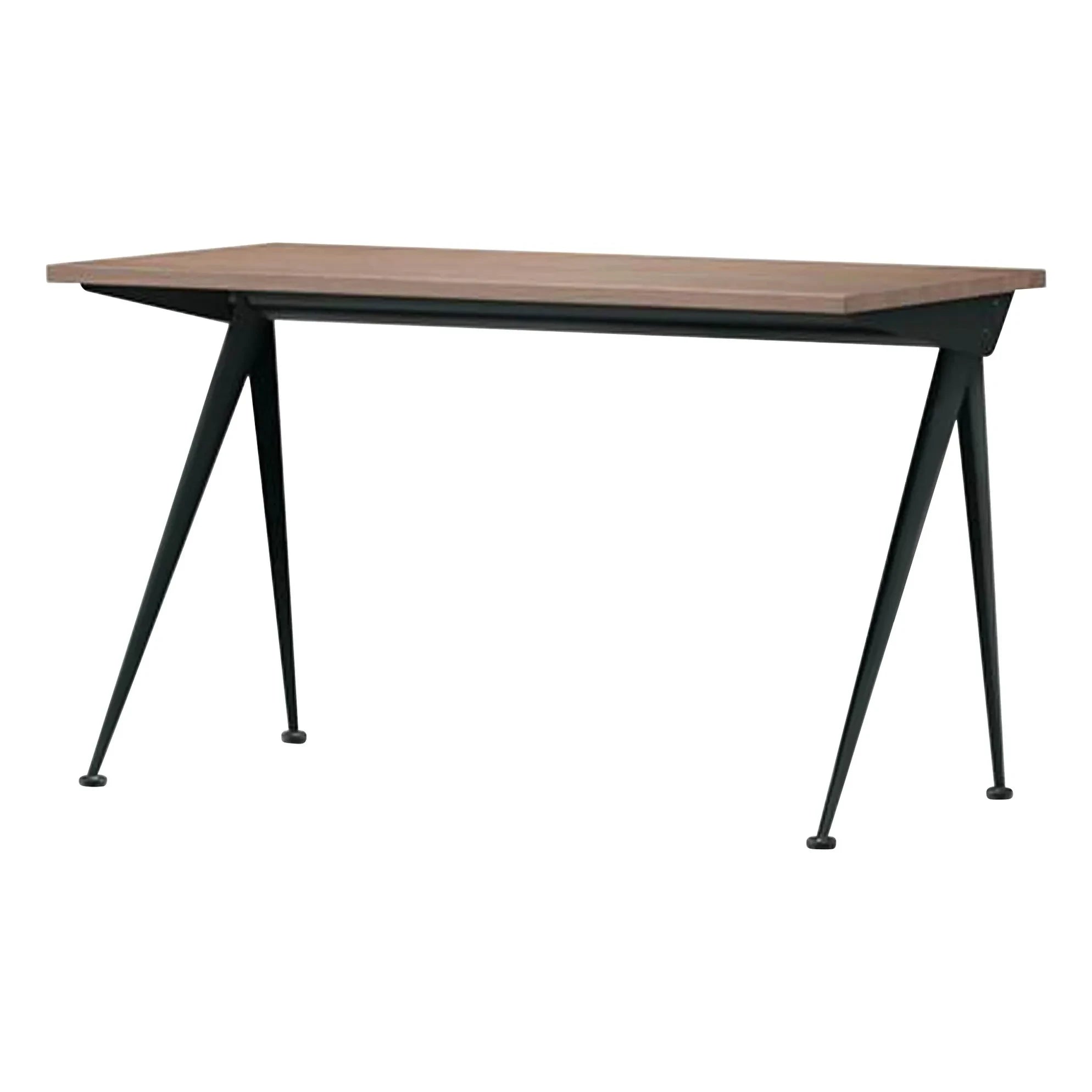 Vitra - Compas Direction Desk - Dark Black Base - Jean Prouvé, 1953 | Walnut