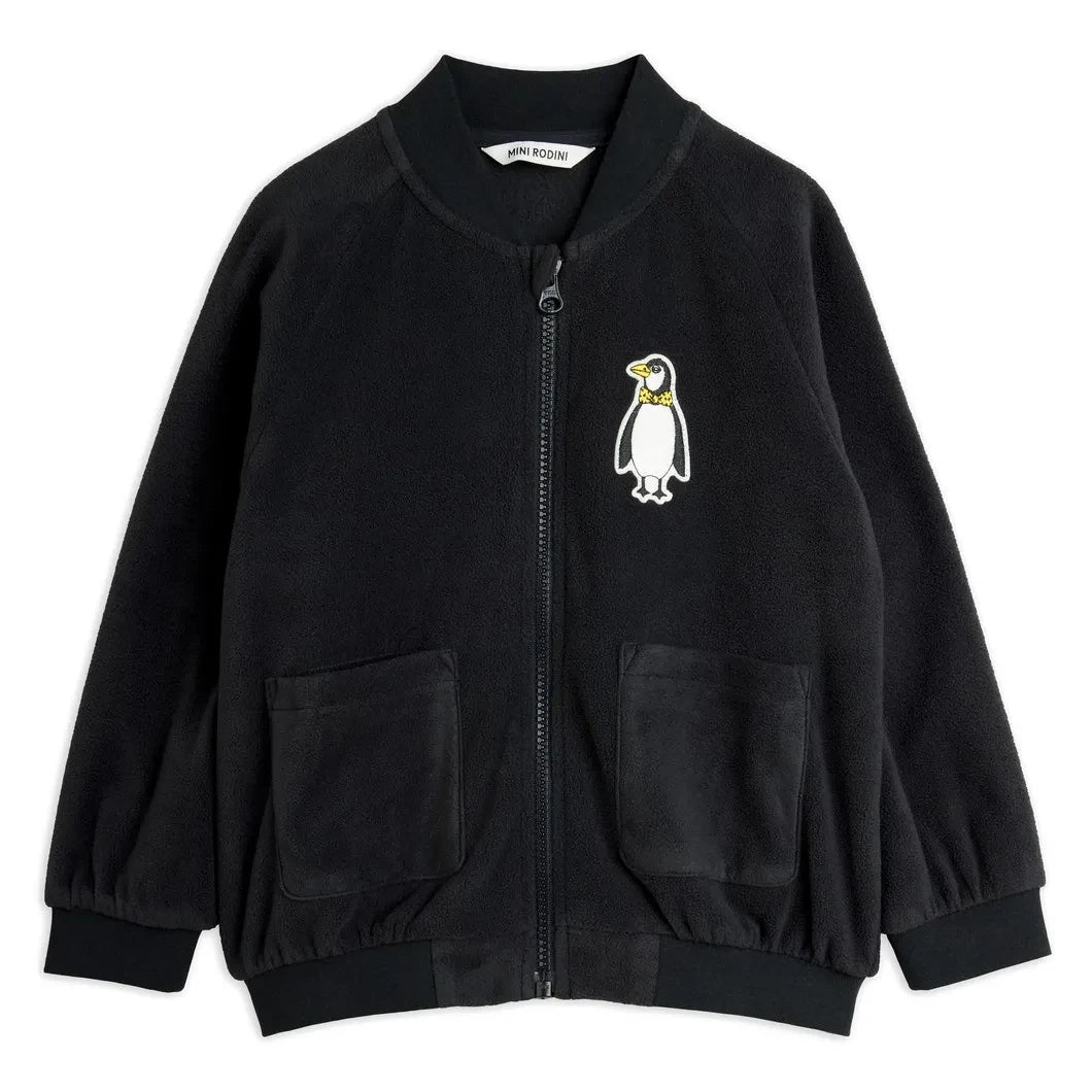Mini Rodini - Penguins Recycled Fleece Jacket | Black