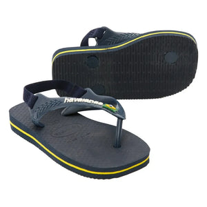 Havaianas - Logo Brazil Baby Flip-Flops | Night Blue