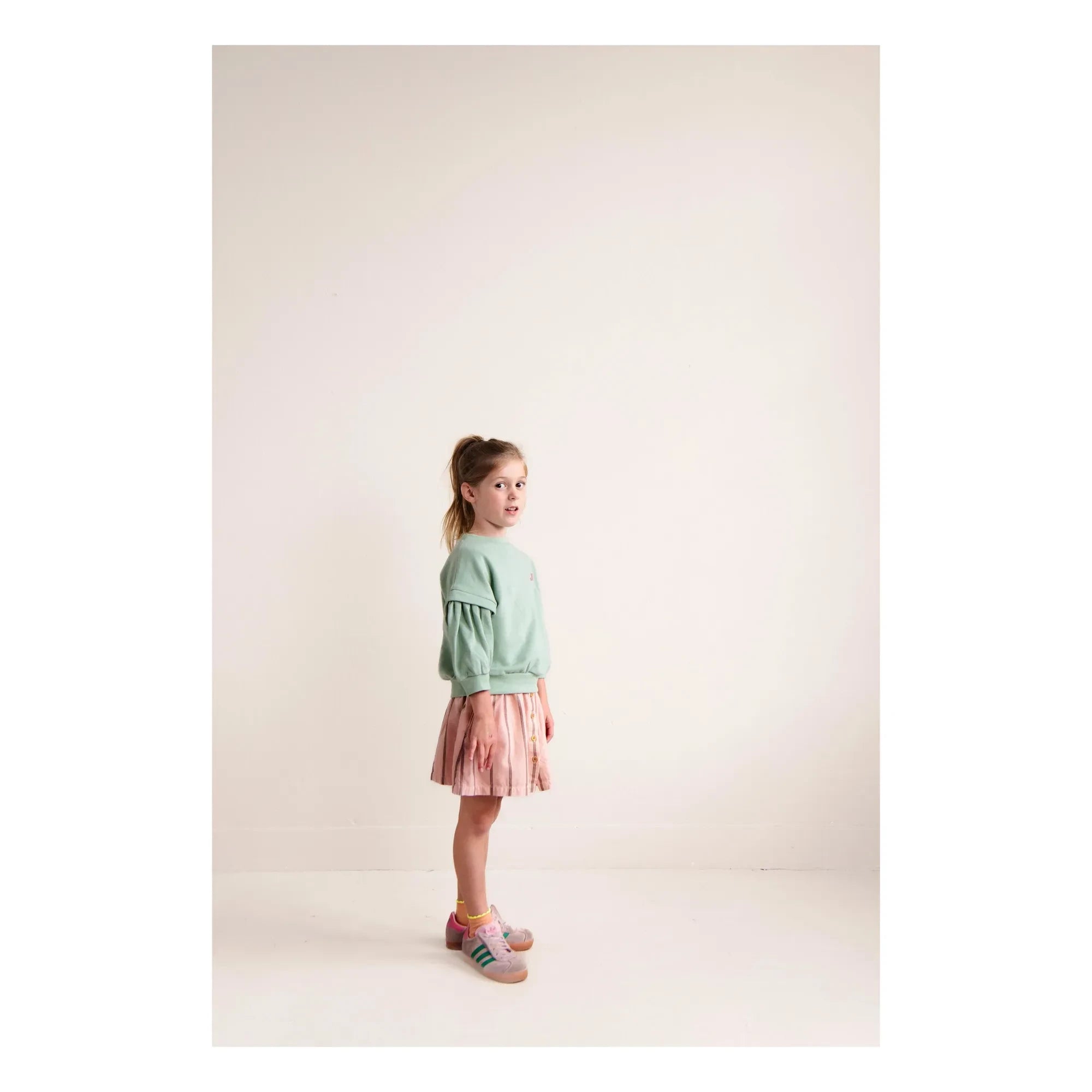 Jenest - Balloon Etoile Organic Cotton Sweatshirt | Almond Green