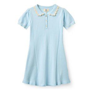 Copenhagen Colors - Organic Cotton Houndstooth Dress | Ice Blue