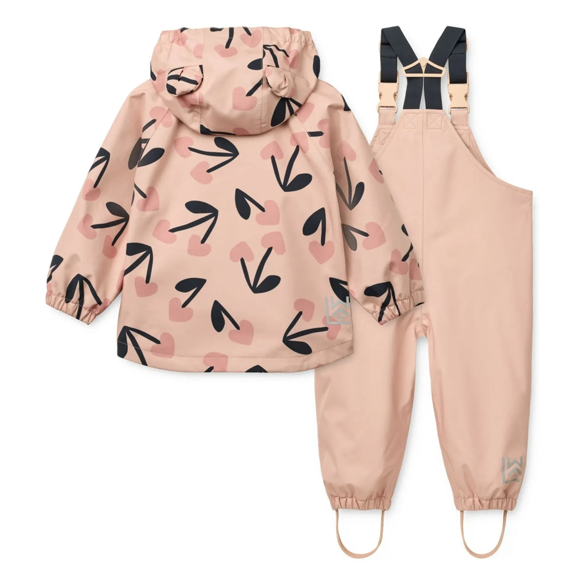 Liewood - Manu Cerises Recycled Fiber Rain Set | Pink