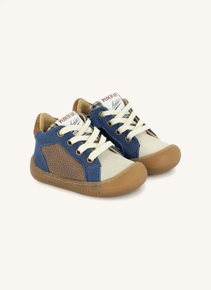 Pom d'Api - Yaka Star Nubuck Sneakers | Blue