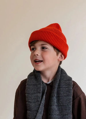 Hvid - Fonzie Merino Wool Beanie | Red