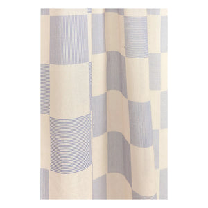 Nobodinoz - Wendy Striped Cotton Voile Curtain | Blue