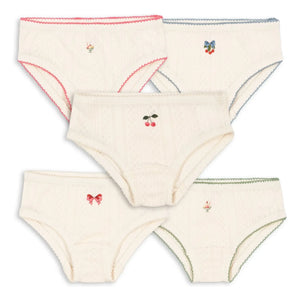 Konges Sløjd - 5-piece Minna Organic Cotton Underwear Set | Ecru