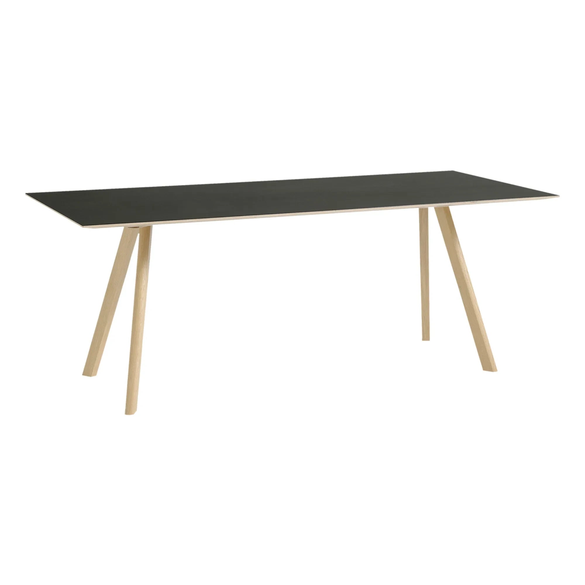 Hay - CPH30 Polished Table, Oak Base | Black