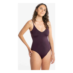 Matona - 1-Piece V-Neck Jersey Made from Recycled Fibers | Eggplant