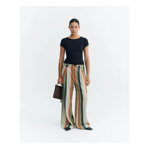 Thinking Mu - Striped Pants Made of Organic Cotton | Orange