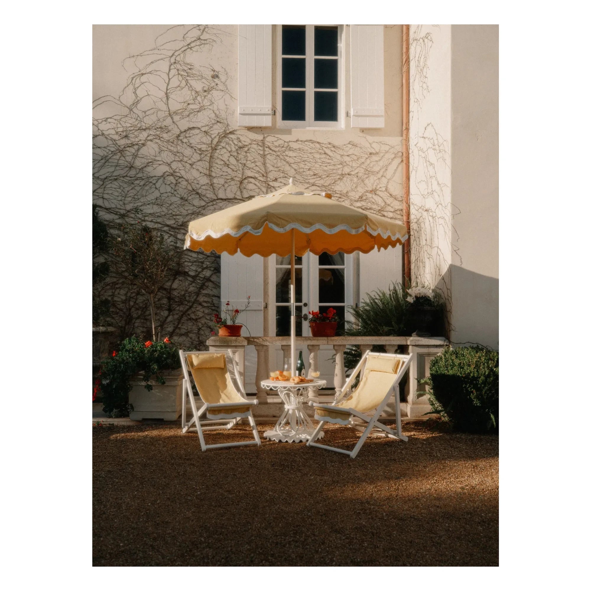 Business & Pleasure Co. - Beach Club Wavy Umbrella | Yellow