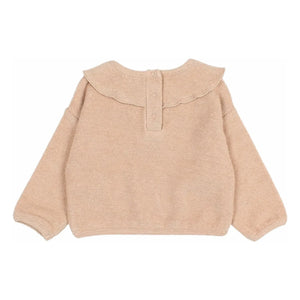 Búho - Organic Towel Fabric Ruffled Sweatshirt | Pink