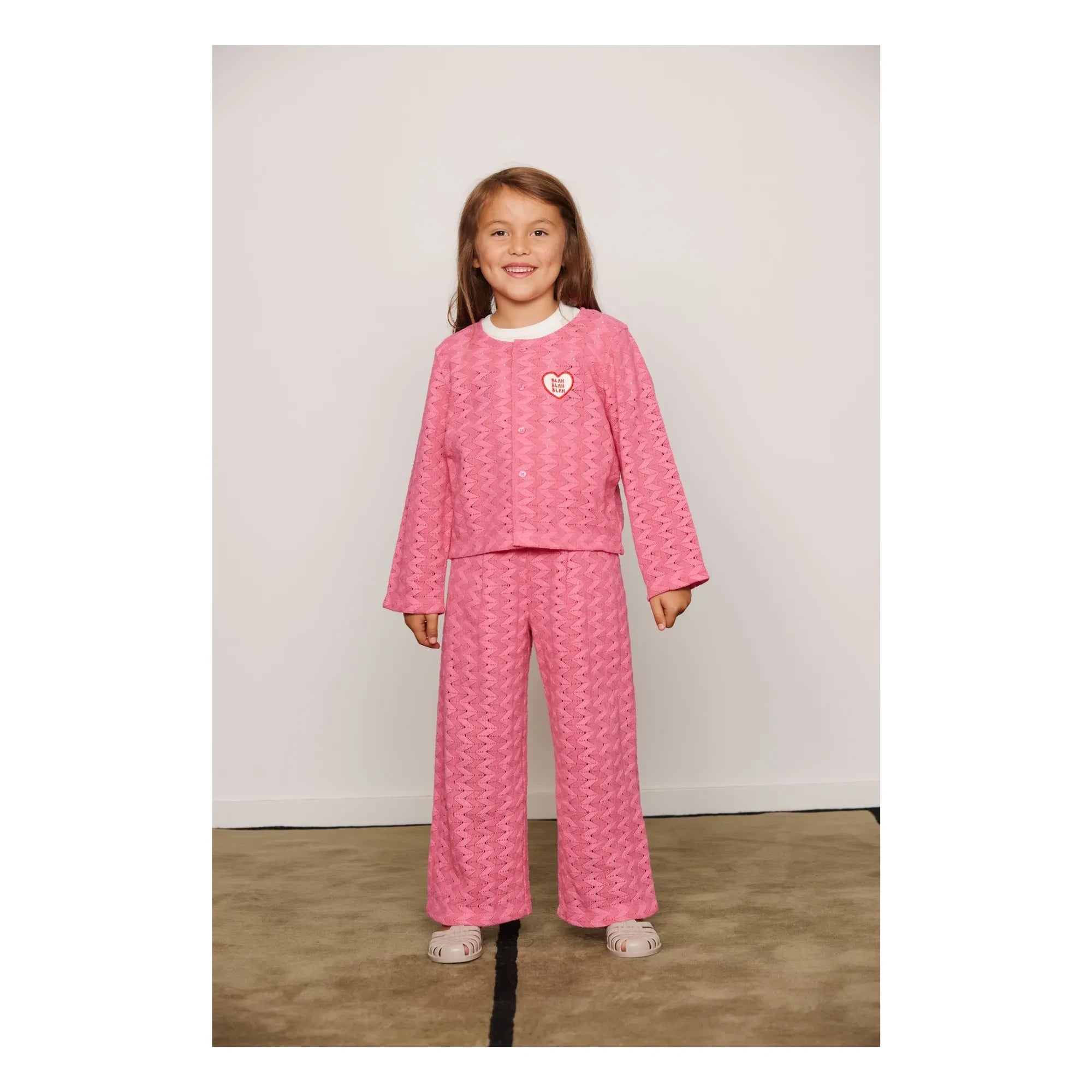 Mini Rodini - Organic cotton lace cardigan | Pink