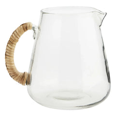 Madam Stoltz - Glass Carafe with Bamboo Handle | Clear