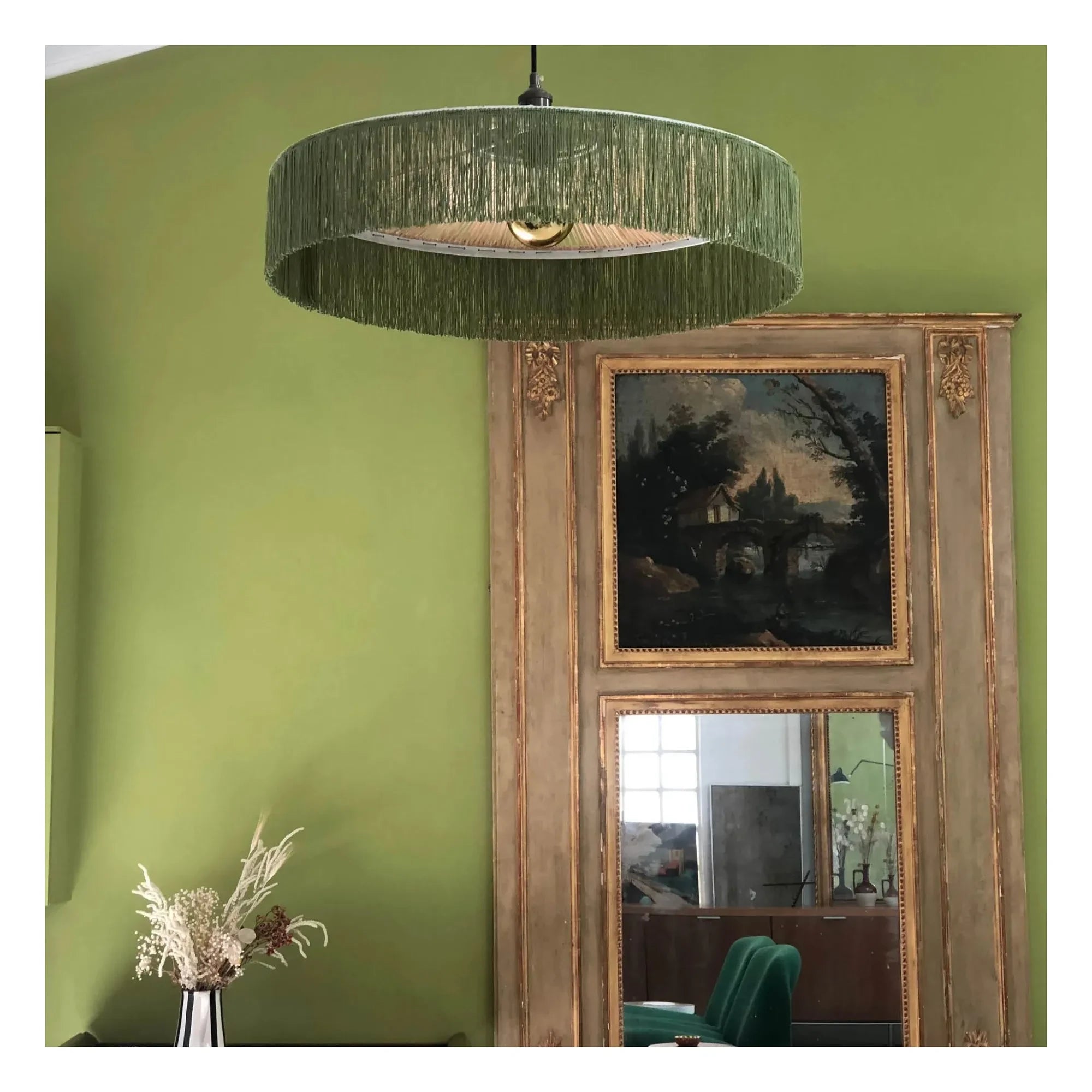 Honoré - Pendant Floor Lamp | Moss Green