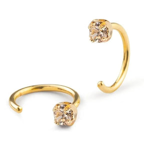 April Please - Dimitri Hoop Earrings | Champagne