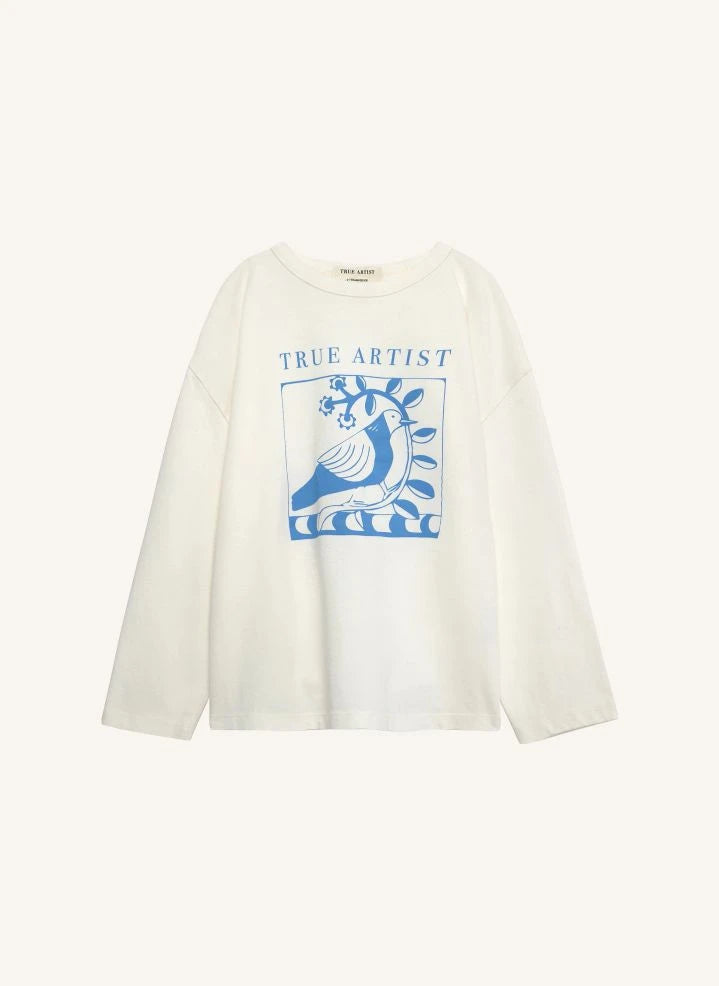 True Artist - Ex Libris organic cotton t-shirt | Ecru