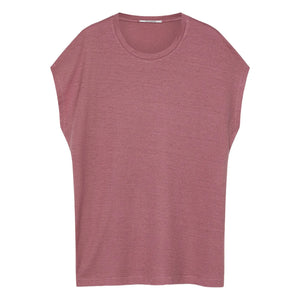 Pomandère - Pamuk ve Keten Jersey Tişört | Mauve