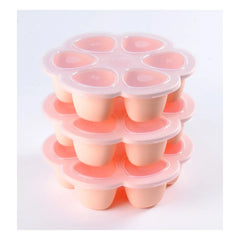 Béaba - Multi-Compartment Silicone Plate 6x150ml | Light Pink