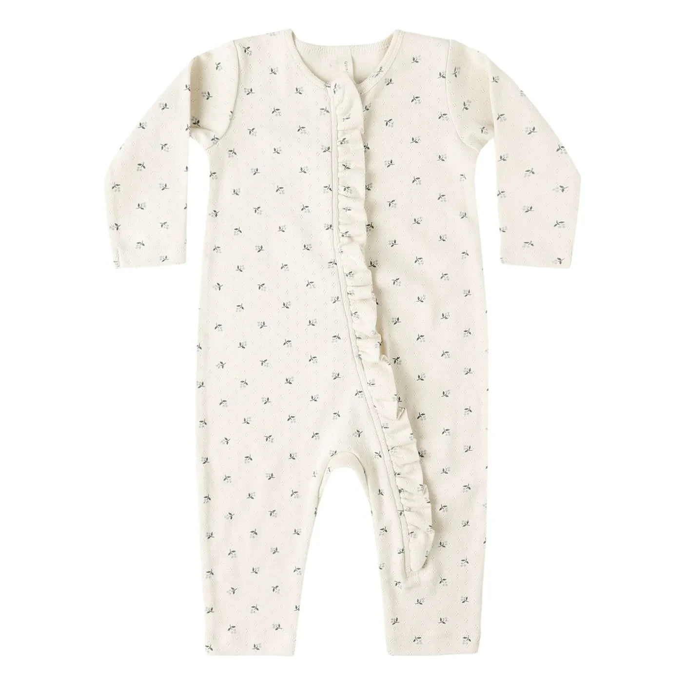 Quincy Mae - Pointelle organic cotton romper | Ecru