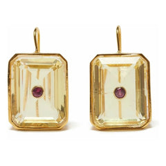 Lizzie Fortunato - Terracotta Earrings | Citrine