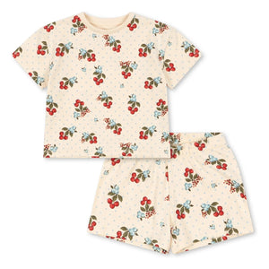 Konges Sløjd - Organic Cotton Cherry T-Shirt and Shorts Set | Ecru