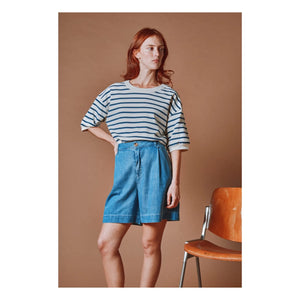 Emile et Ida - Sailor Striped Organic Cotton Sweatshirt | Navy Blue
