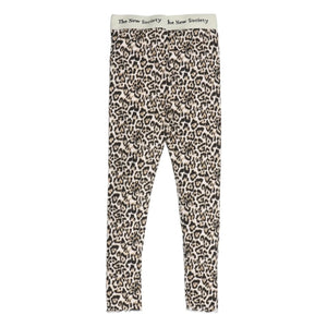 the new society - Leopard Fitted Leggings | Beige
