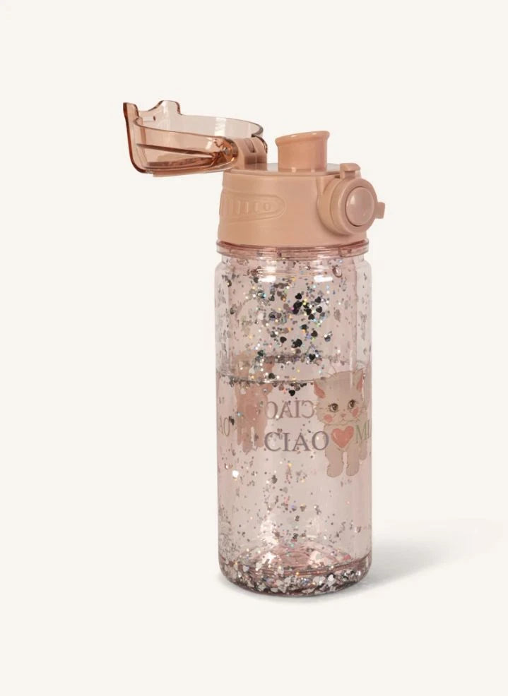 Konges Sløjd - Ciao Miao Glitter Water Bottle | Pink