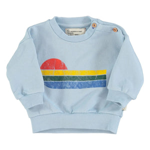 Piupiuchick - Eighties organic cotton sweatshirt | Light Blue