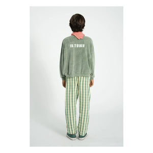 Piupiuchick - Best Friend Organic Cotton Towel Sweatshirt | Dark Green