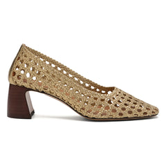 Rivecour - High heels n°528 Cracked Leather | Gold