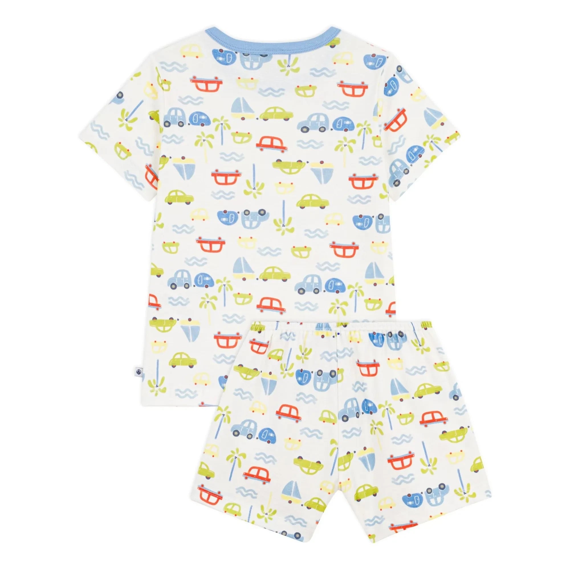 Petit Bateau - Short Pajama Car | White