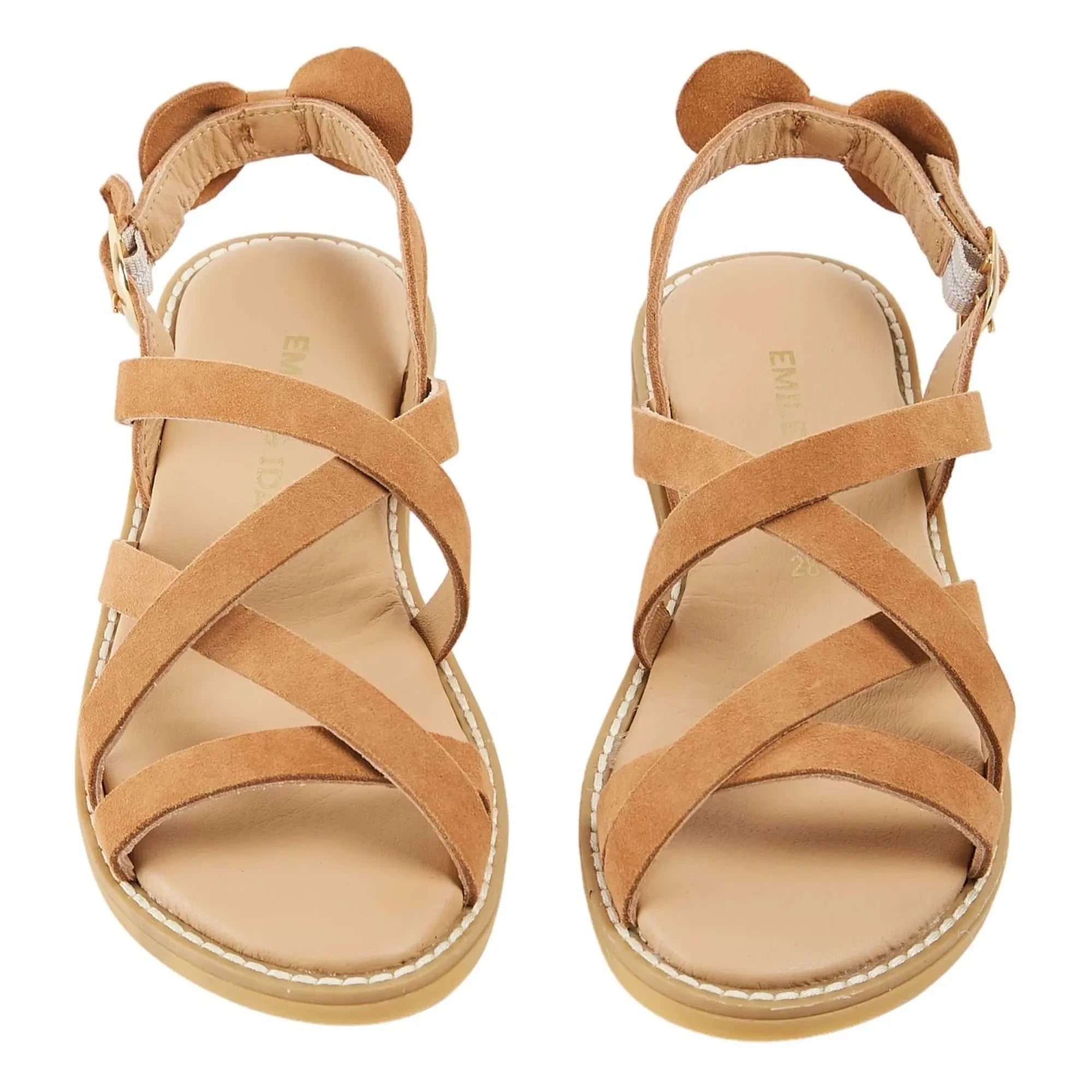 Emile et Ida - Leather Croisillon Sandals | Camel