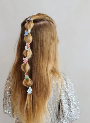 Mimi & Lula - 6'lı Sevimli Karakter Toka Seti | Ecru