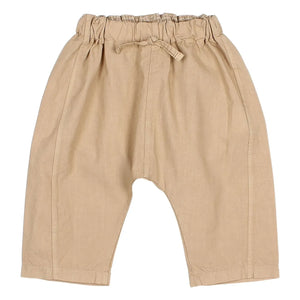 Owl - Organic Cotton Poplin Baby Pants | Beige